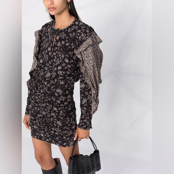 Isabel Marant Robe Lexini Dress in Black - Picture 2 of 16